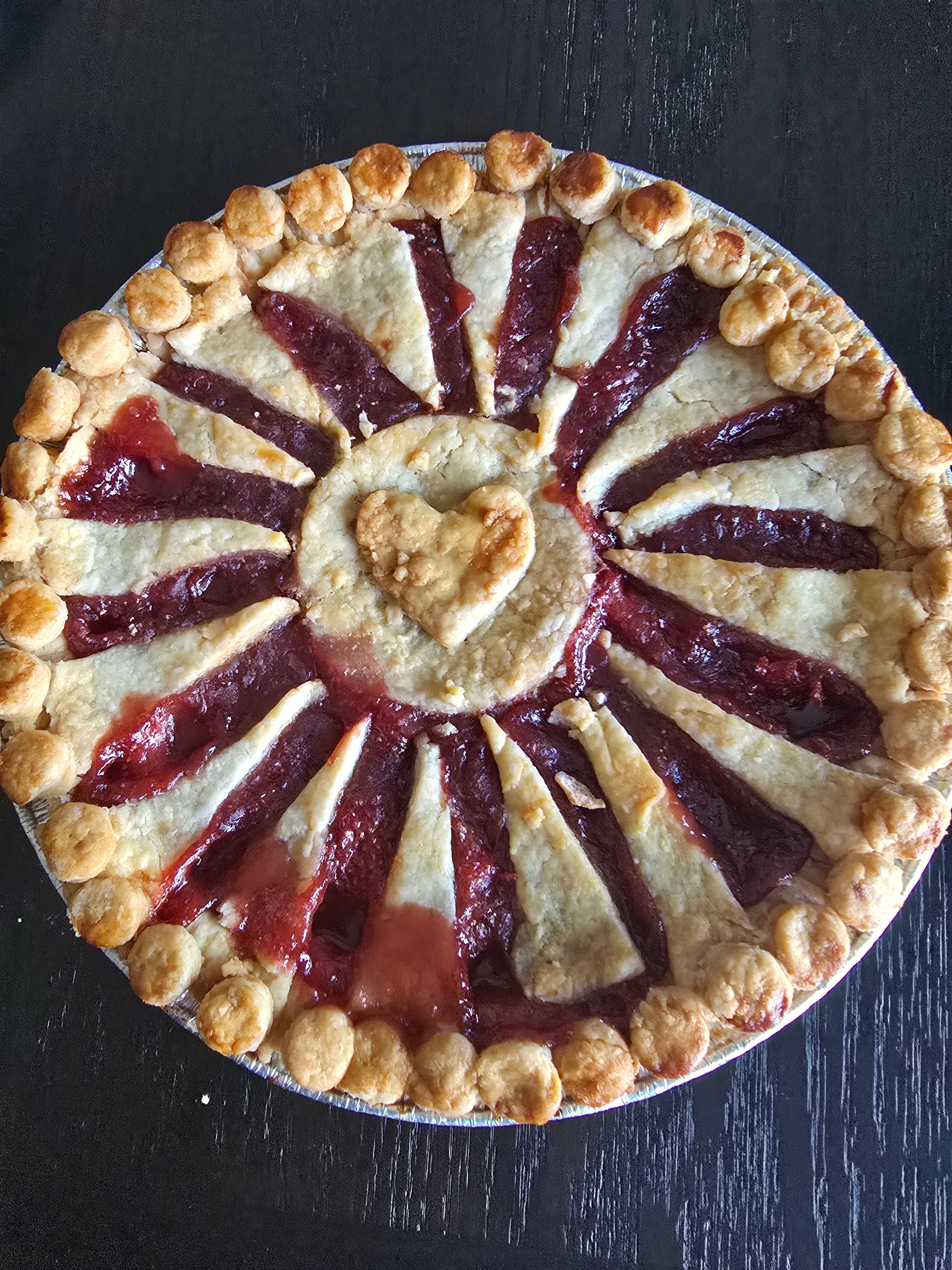 Strawberry Rhubarb Sunshine Pie (9 inch)